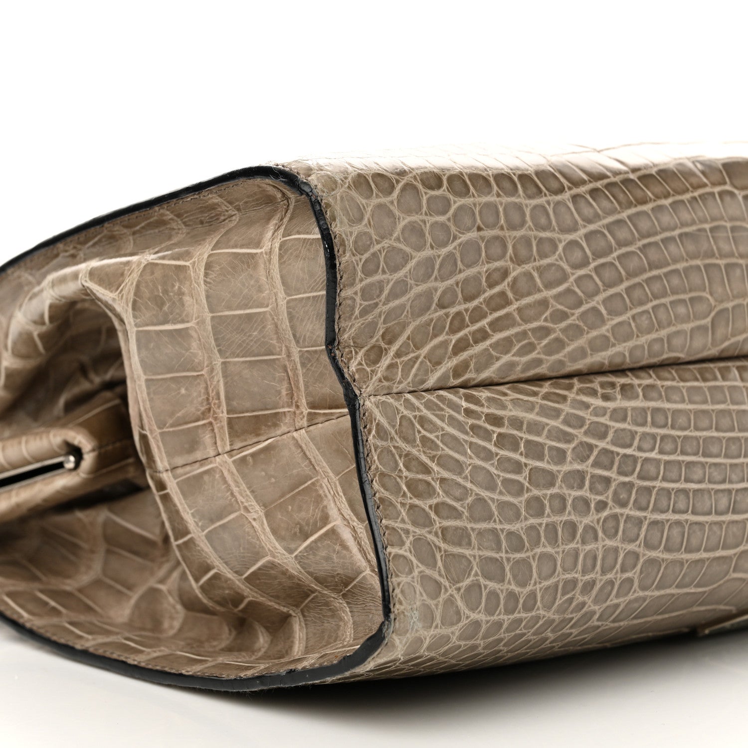 Prada Crocodile Velvet Frame Bag Purple 9 of 21