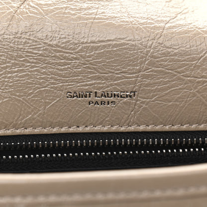 Saint Laurent Crinkled Calfskin Matelasse Monogram Medium Niki Chain Satchel Light Natural 6 of 11