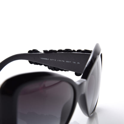 Chanel Lambskin Camellia CC Sunglasses 5317-Q Black 5 of 7