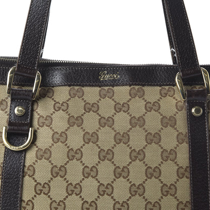 Gucci Monogram Medium Abbey Tote Dark Brown 9 of 11
