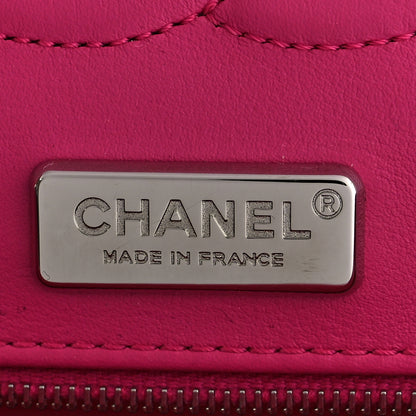 Chanel Metallic Snakeskin Medium Double Flap Light Blue Pink 5 of 7