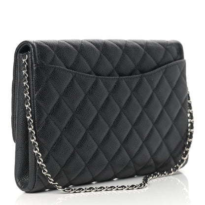 Chanel Caviar Quilted Clutch With Chain Flap Black 4 of 19