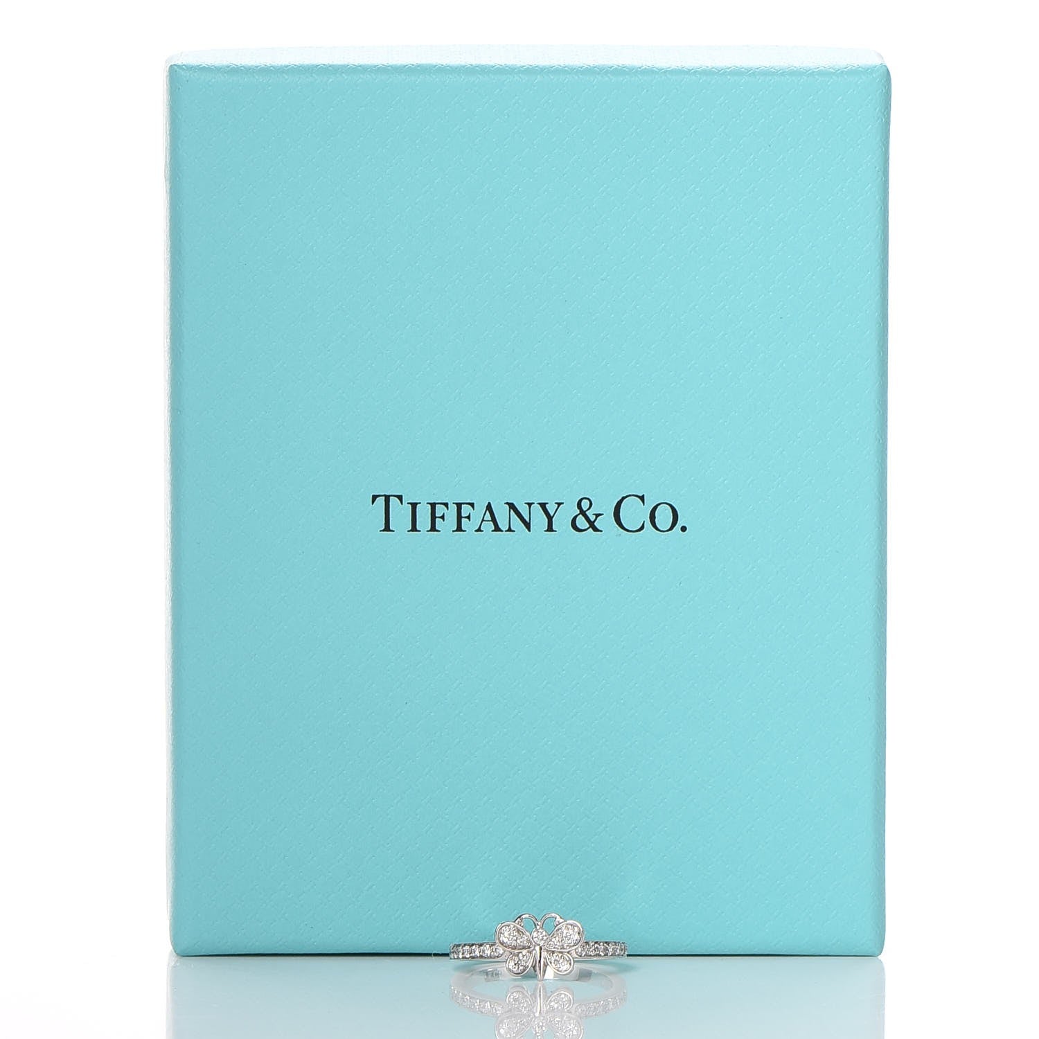 Tiffany Platinum Diamond Enchant Butterly Ring 49 5 5 of 5