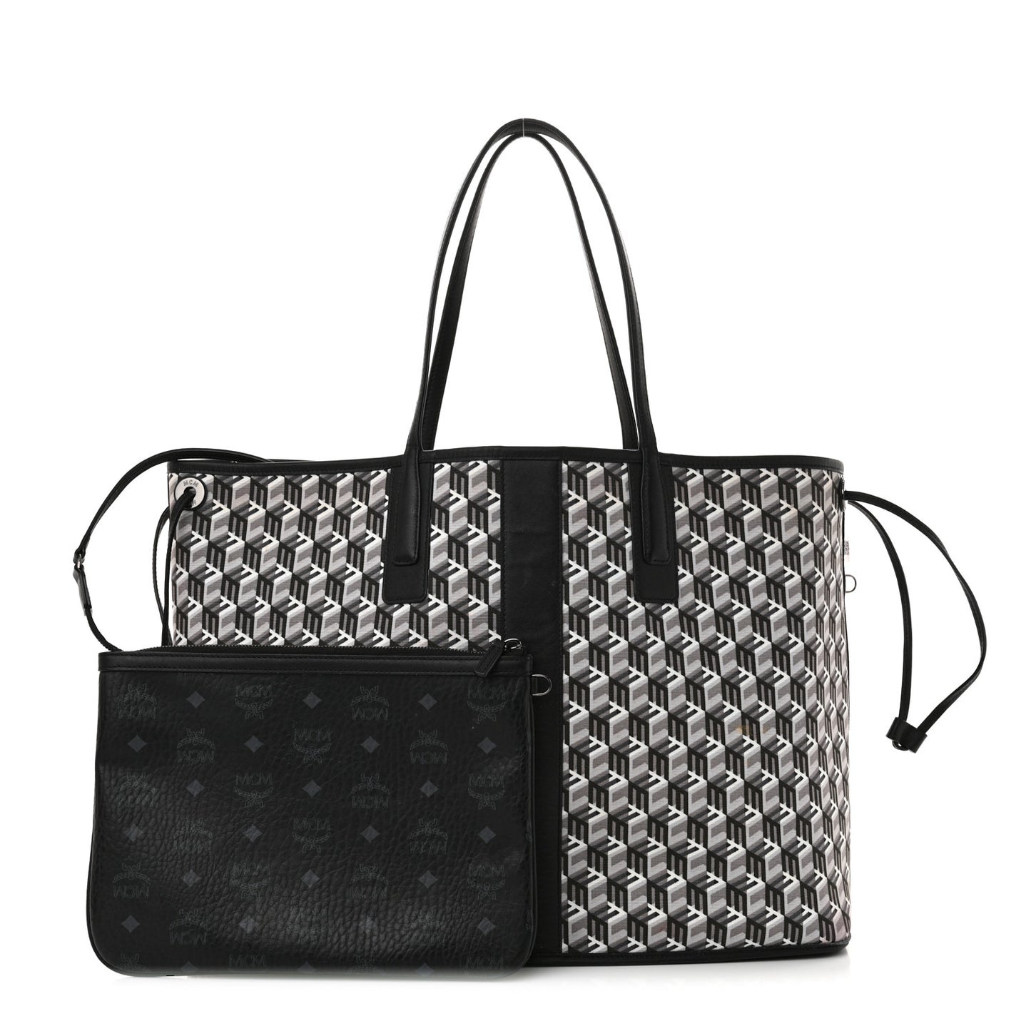 Visetos Large Liz Reversible Shopper Tote Black