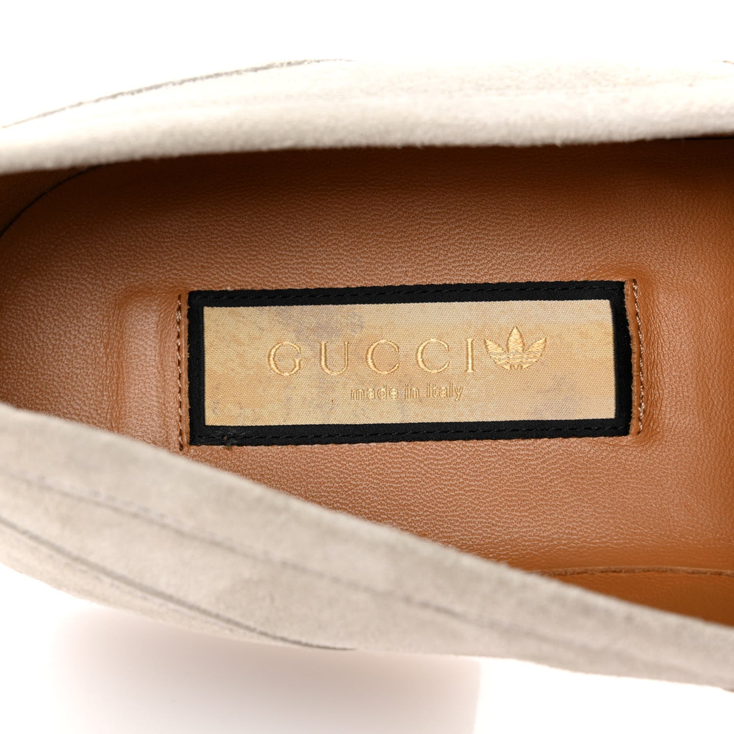 X ADIDAS Suede Supersofty Quentin Goatskin Web Mens Horsebit Loafers 10.5 Grey Sky Off White