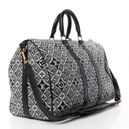 Louis Vuitton Jacquard Since 1854 Keepall Bandouliere 45 Grey 3 of 14