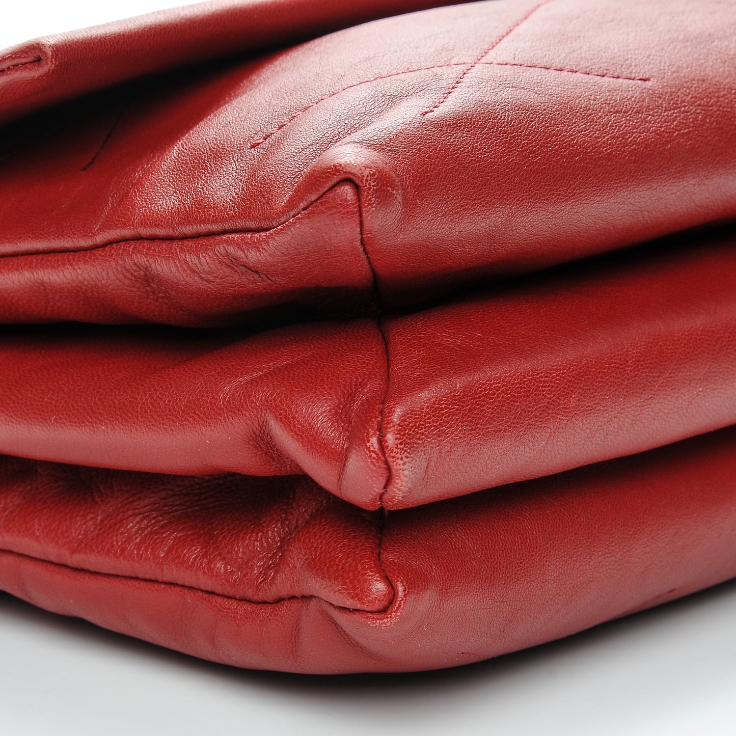 Lambskin Quilted Medium Sugar Flap Shoulder Bag Red