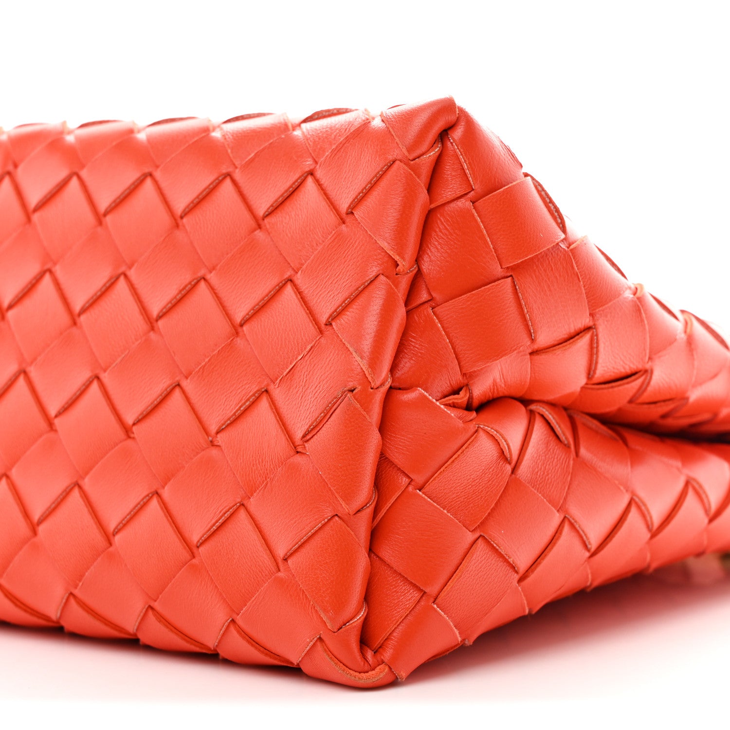 Bottega Veneta Nappa Intrecciato Small Andiamo With Chain Shoulder Bag Orange 9 of 9