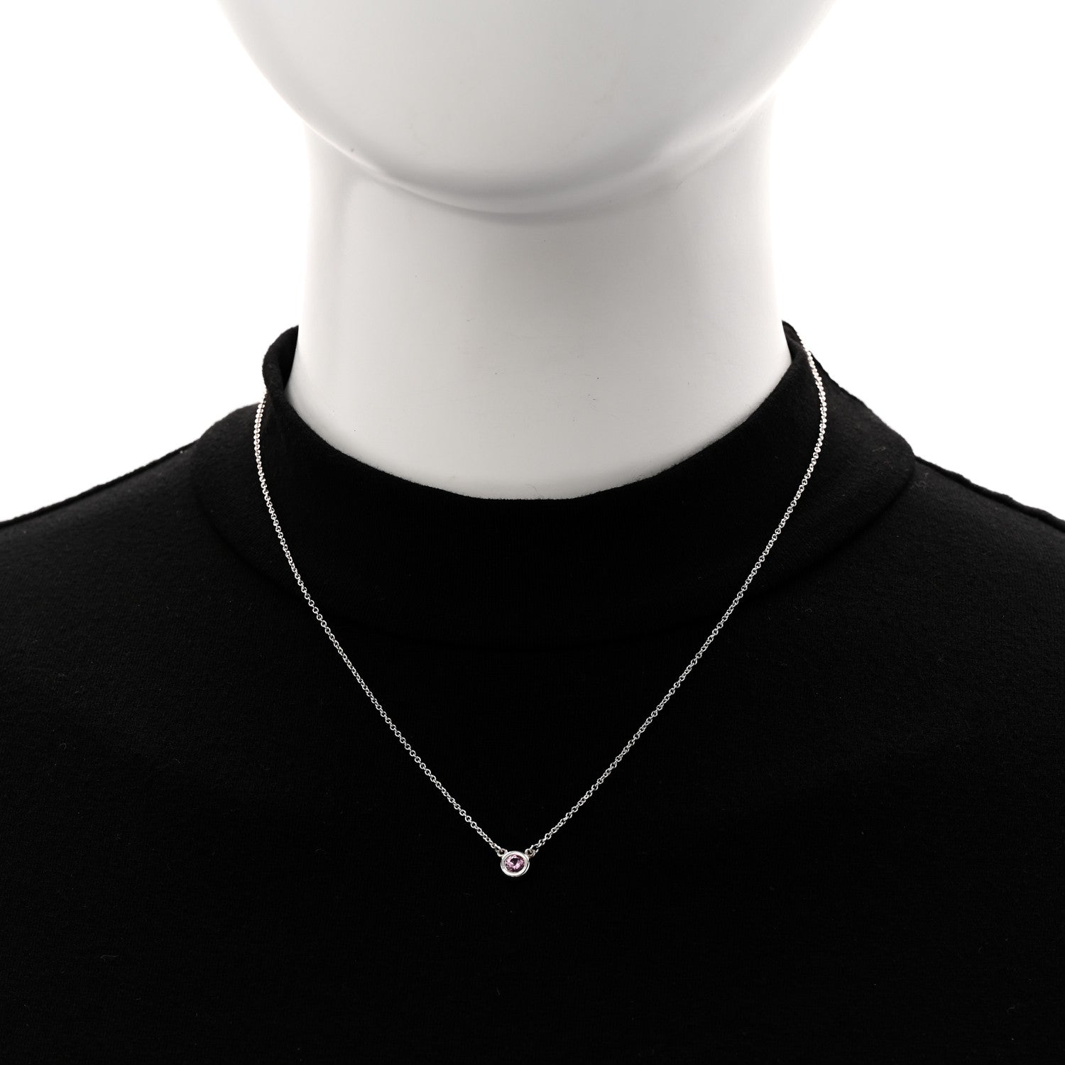 Tiffany Sterling Silver Pink Sapphire Elsa Peretti Color By The