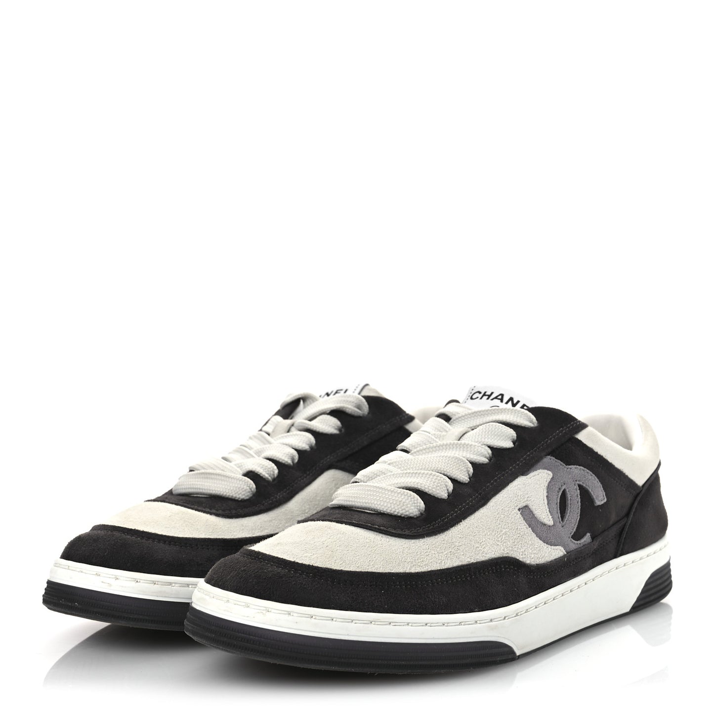 Suede Kidskin Womens CC Sneakers 40.5 Black White