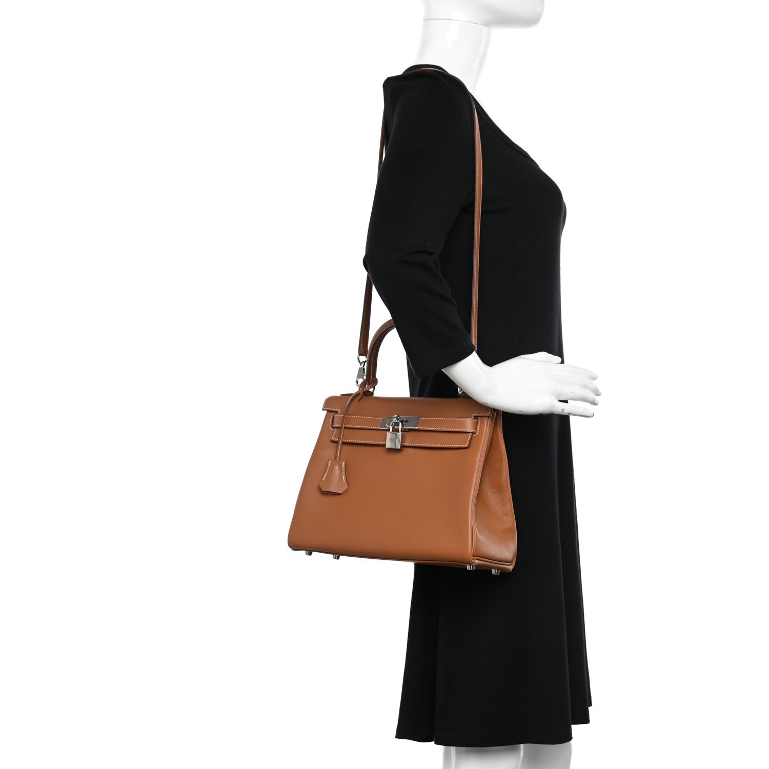 Hermes Evercolor Verso Kelly Retourne 28 Gold Rose Azalee 2 of 11
