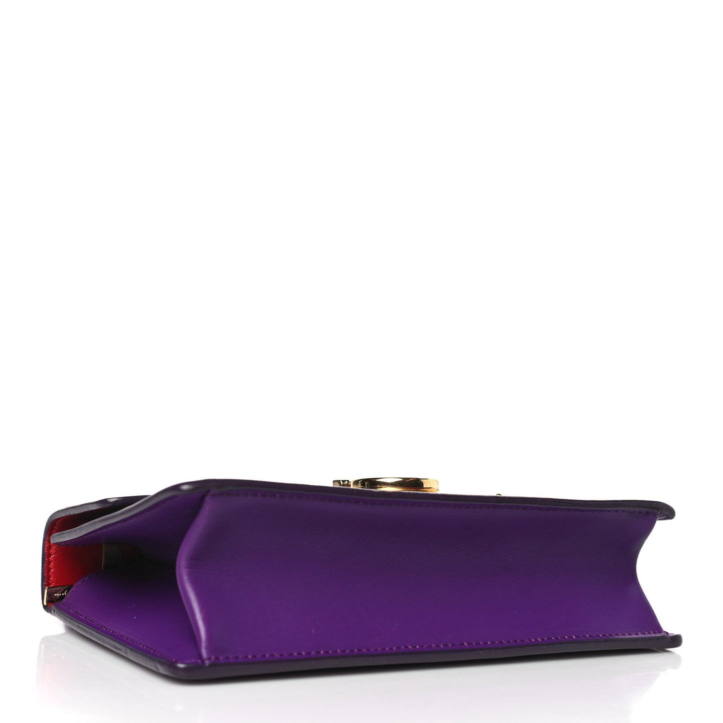 Smooth Calfskin Aileen Gancio Lock Shoulder Bag Purple