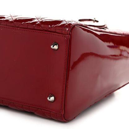 Christian Dior Patent Cannage Medium Lady Dior Red 10 of 10