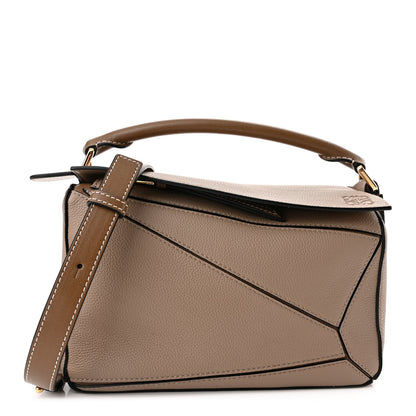 Loewe Grained Calfskin Small Puzzle Bag Sand Mink 1 of 9