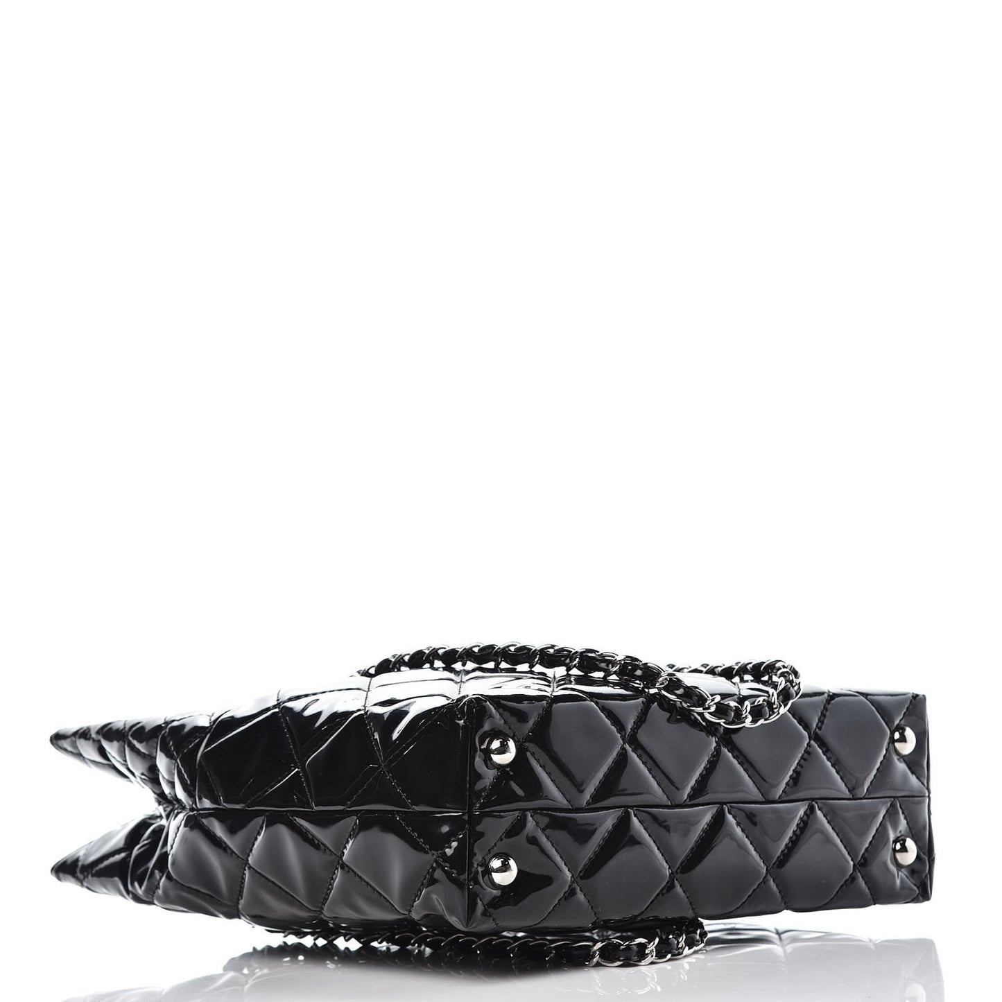 Vinyl Quilted In The Business North South Tote Black