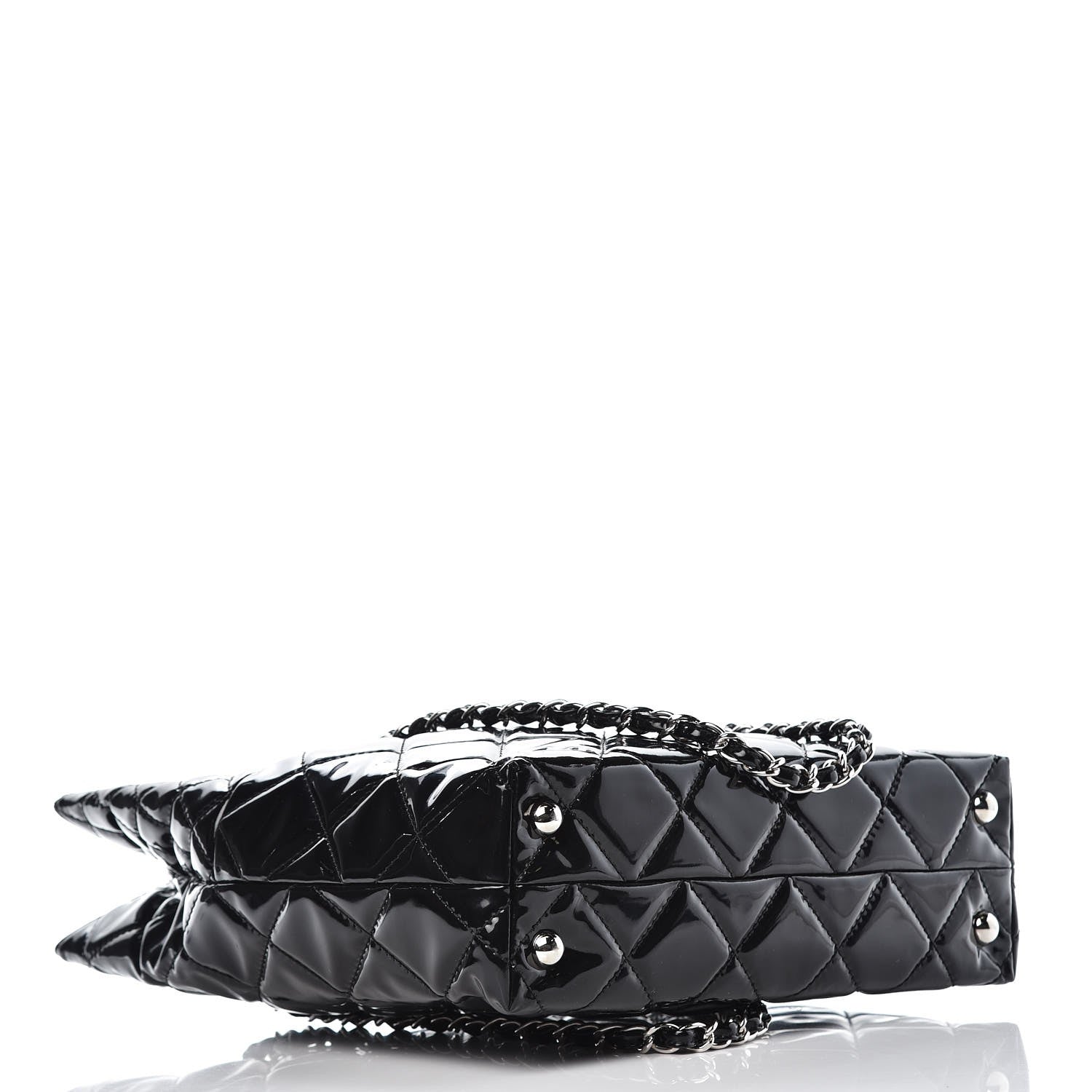 Chanel Vinyl Quilted In The Business North South Tote Black 4 of 11