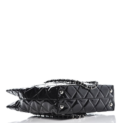Chanel Vinyl Quilted In The Business North South Tote Black 4 of 11