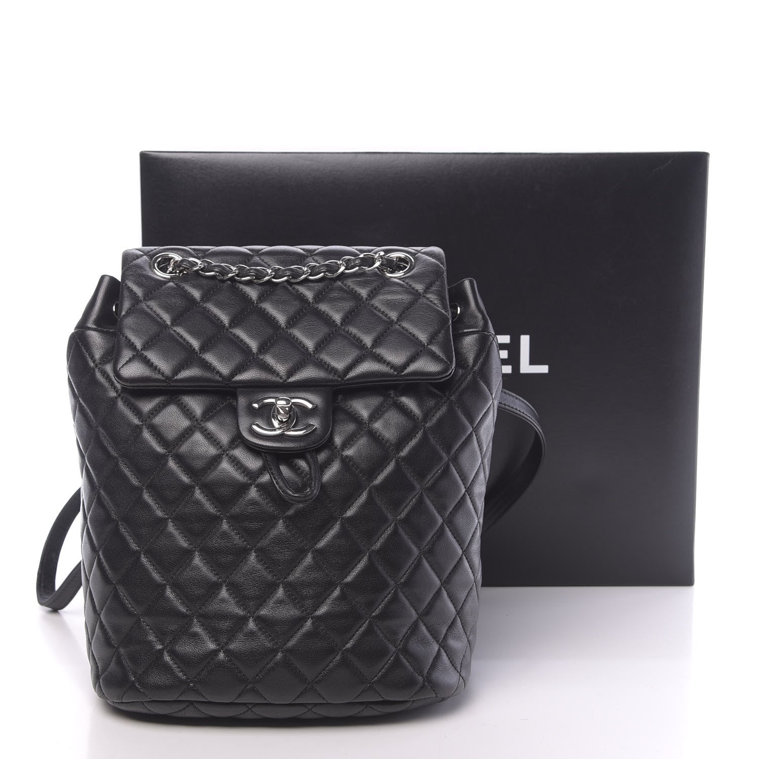 Chanel Lambskin Quilted Small Urban Spirit Backpack Black 12 of 12
