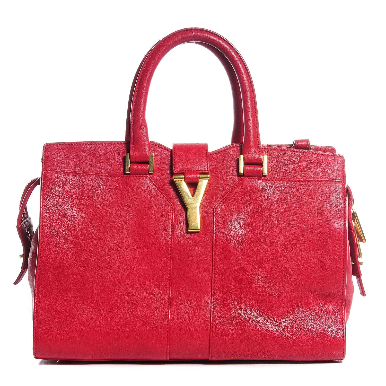 Saint Laurent Sheepskin Small Cabas Chyc Red 1 of 7
