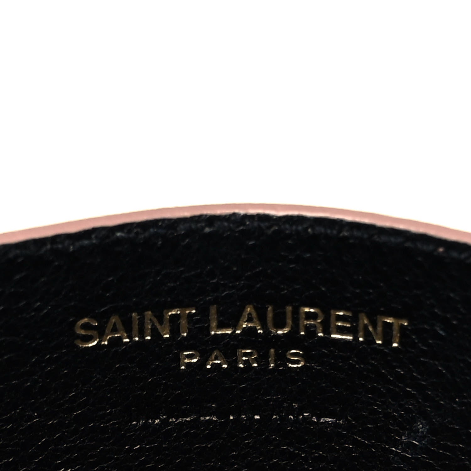 Saint Laurent Grain De Poudre Matelasse Chevron Monogram Credit Card Case Pale Pink 6 of 9