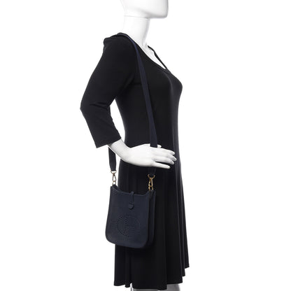 Hermes Taurillon Clemence Evelyne TPM Bleu Nuit 2 of 9