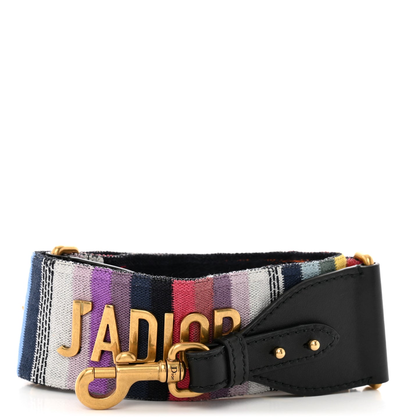Canvas Embroidered Studded Rainbow J’Adior Shoulder Strap