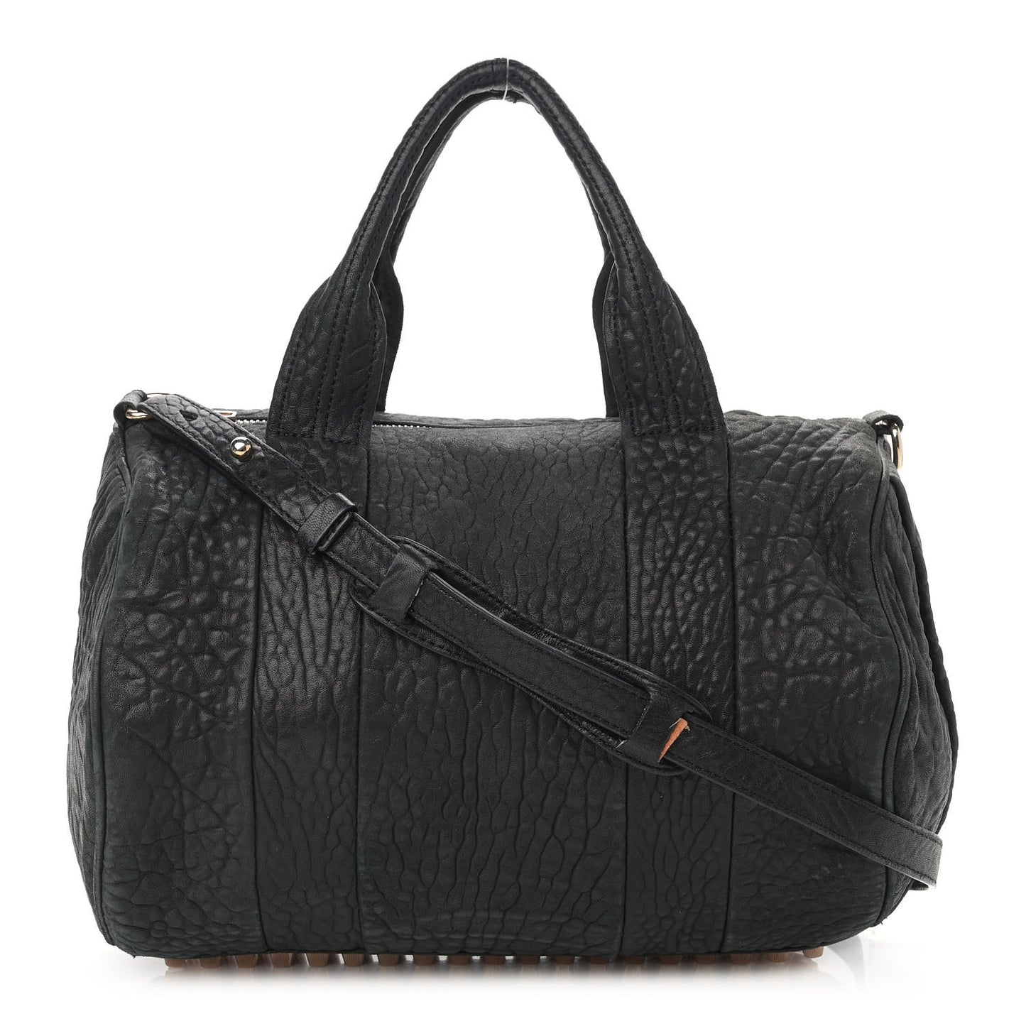 Pebbled Lambskin Rockie Black Rose Gold Hardware