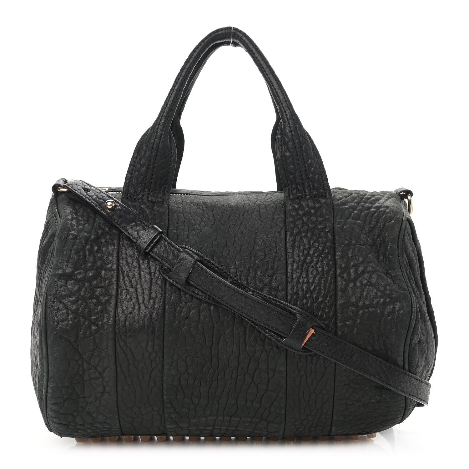 Alexander Wang Pebbled Lambskin Rockie Black Rose Gold Hardware 1 of 11
