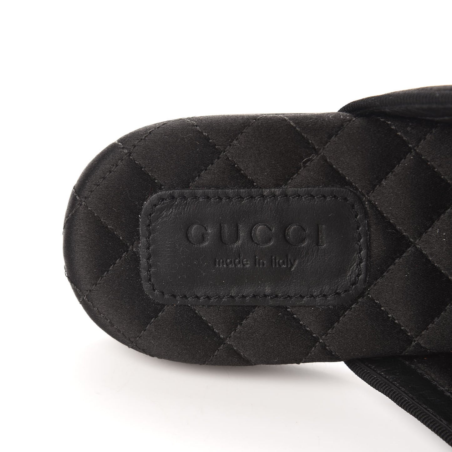 Satin Embroidered Heart and Dagger Slippers 36 Black