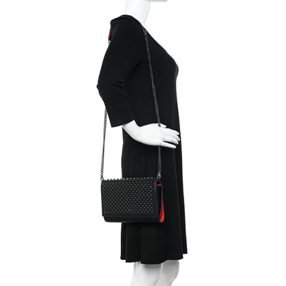 Christian Louboutin Calfskin Patent Spikes Paloma Clutch Black 2 of 12
