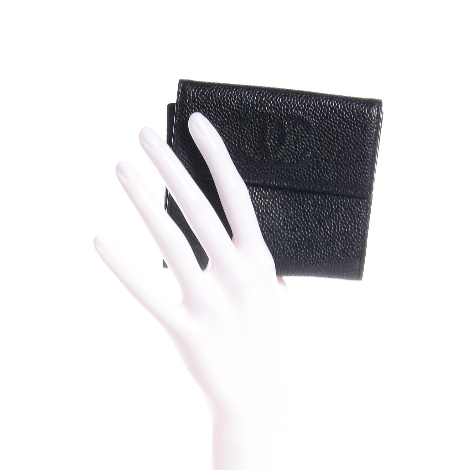 Chanel Caviar CC Small Wallet Black 2 of 7