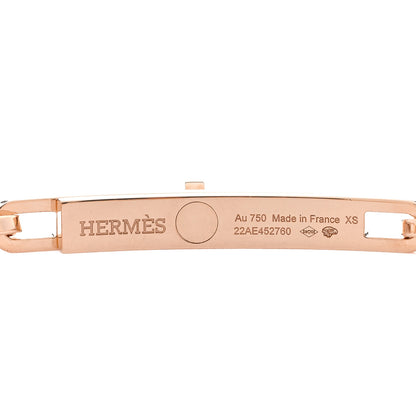 Hermes 18K Yellow Gold Diamond PM Kelly Chaine Bracelet XS 3 of 4