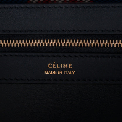 Celine Textile Striped Small Horizontal Cabas Phantom Navy Blue 6 of 7