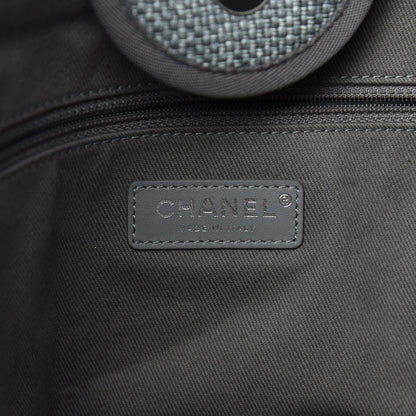 Chanel Woven Straw Raffia Medium Deauville Tote Grey 9 of 11