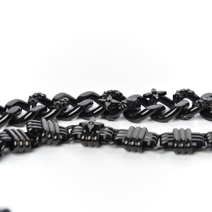 Louis Vuitton Metal Black As Knight Multi Chain Necklace Black 3 of 3