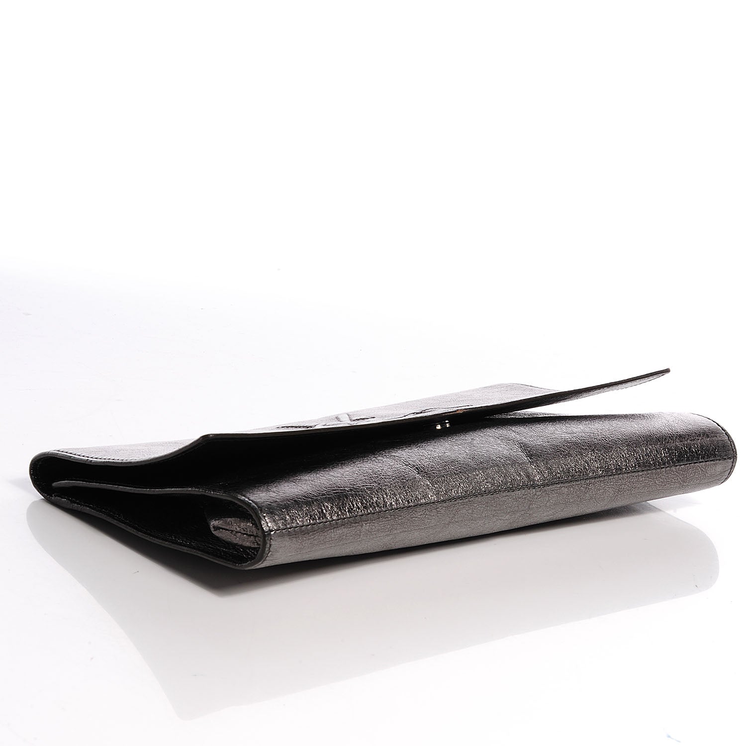 Saint Laurent Metallic Belle de Jour Clutch Dark Silver 4 of 7