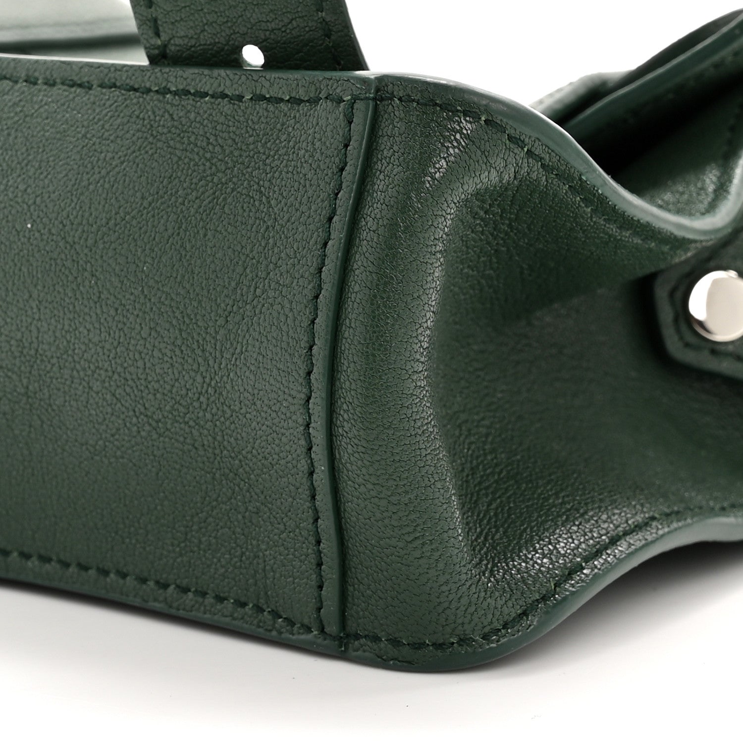 Proenza Schouler Lambskin Mini PS1 Satchel Forest Green 9 of 12