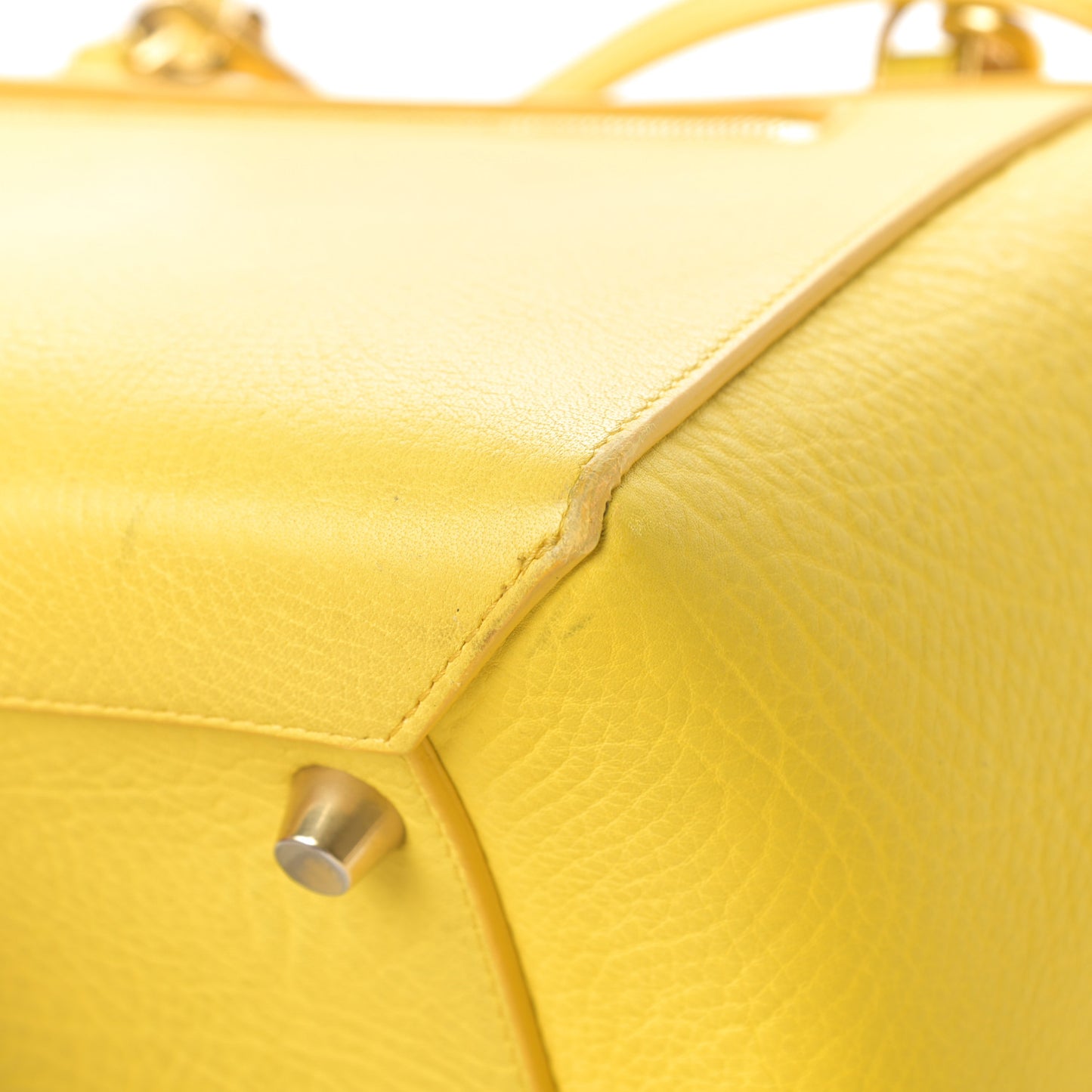 Elephant Calfskin Mini Belt Bag Sun Yellow