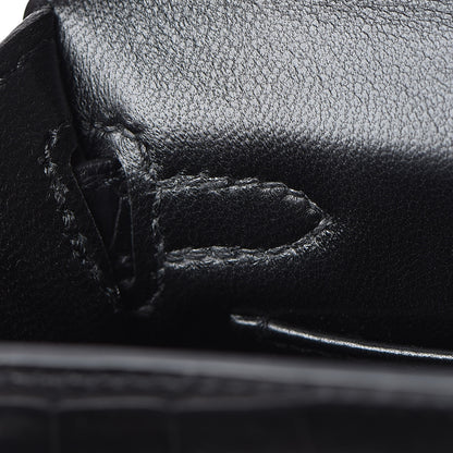 Hermes Matte Alligator Mini Kelly Sellier 20 Black 17 of 33