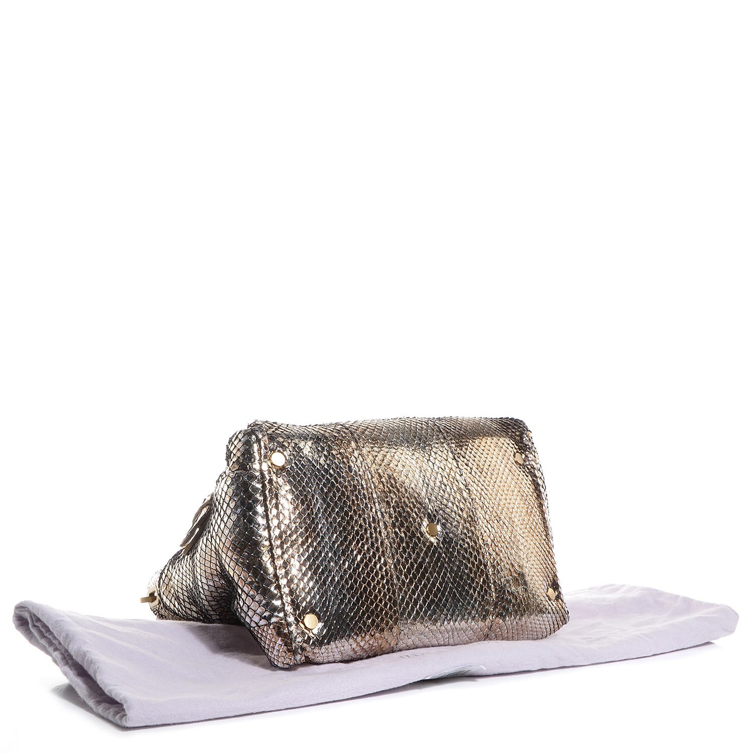 Jimmy Choo Metallic Python Medium Tulita Shoulder Bag 4 of 6