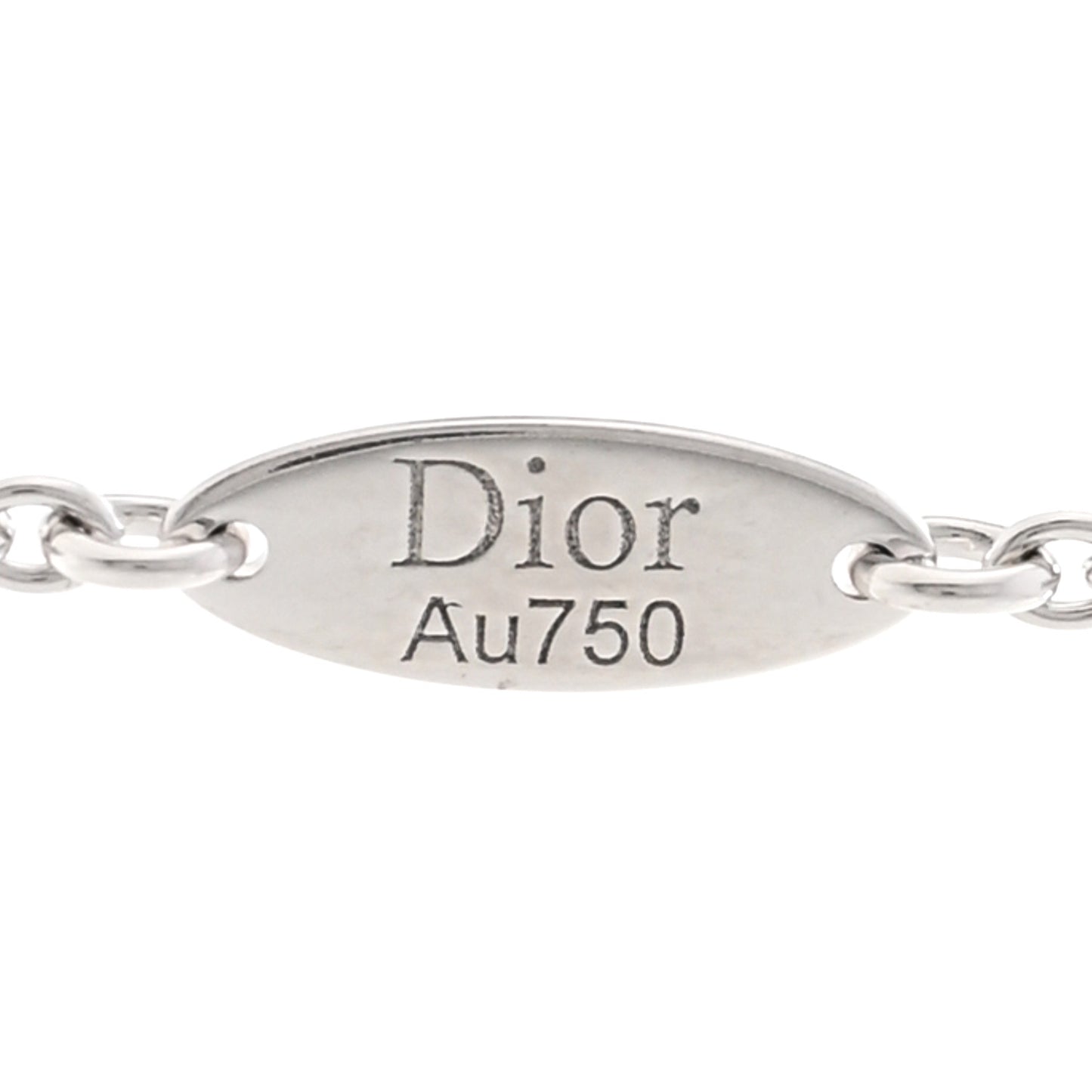 18K White Gold Diamond Mother of Pearl Rose Des Vents Necklace