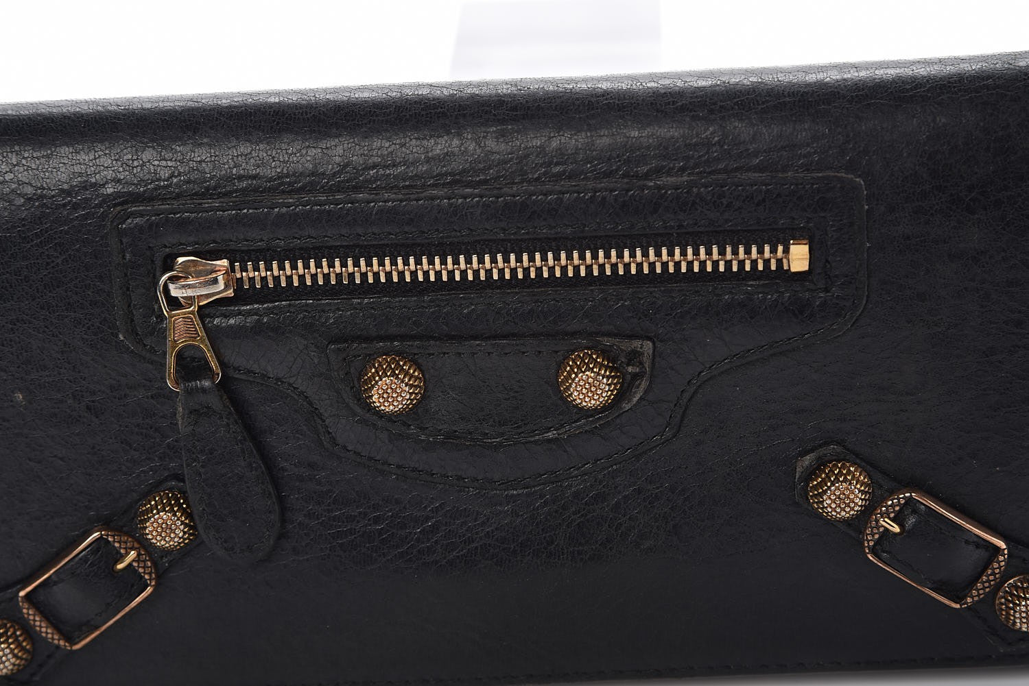 Balenciaga Agneau Giant 12 Rose Gold Hardware Money Wallet Black 13 of 18