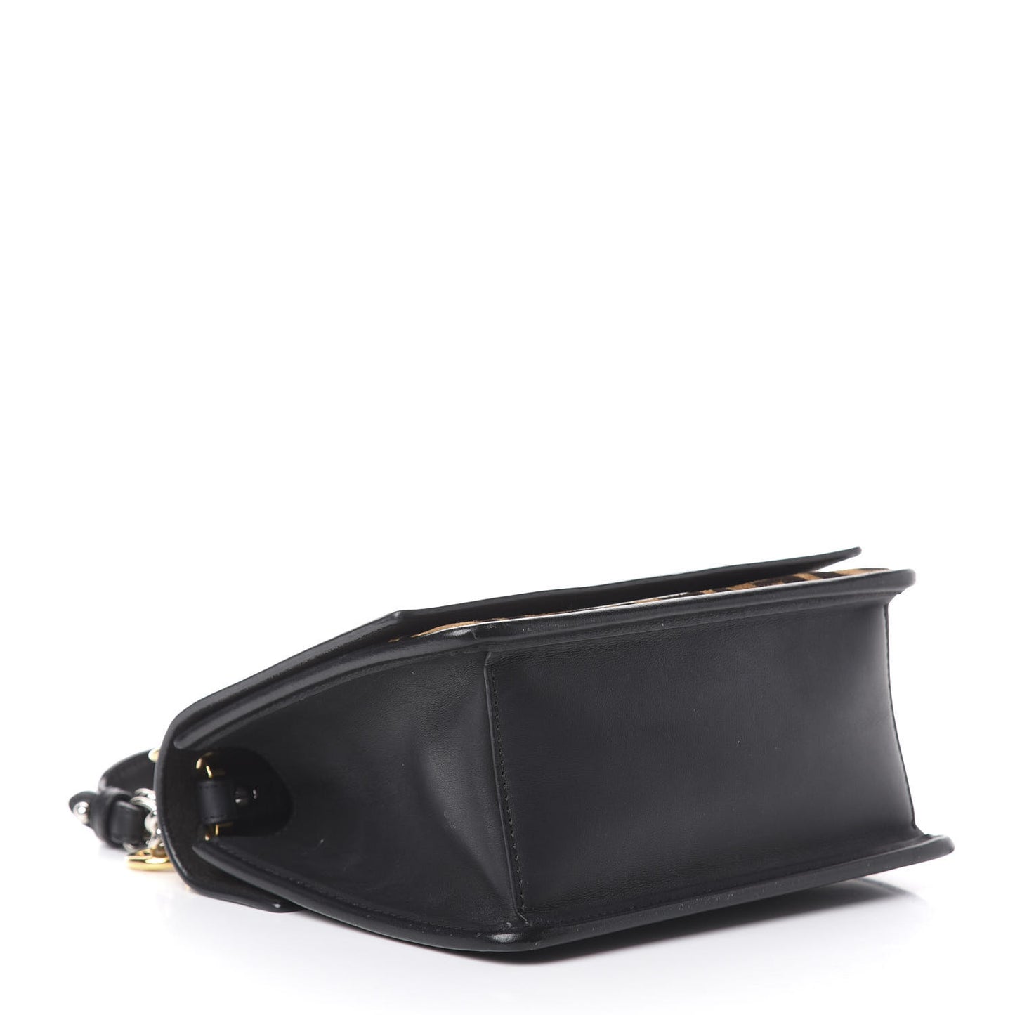 Vitello Century Velvet F is Fendi FF Small Kan I Shoulder Bag Black Tobacco