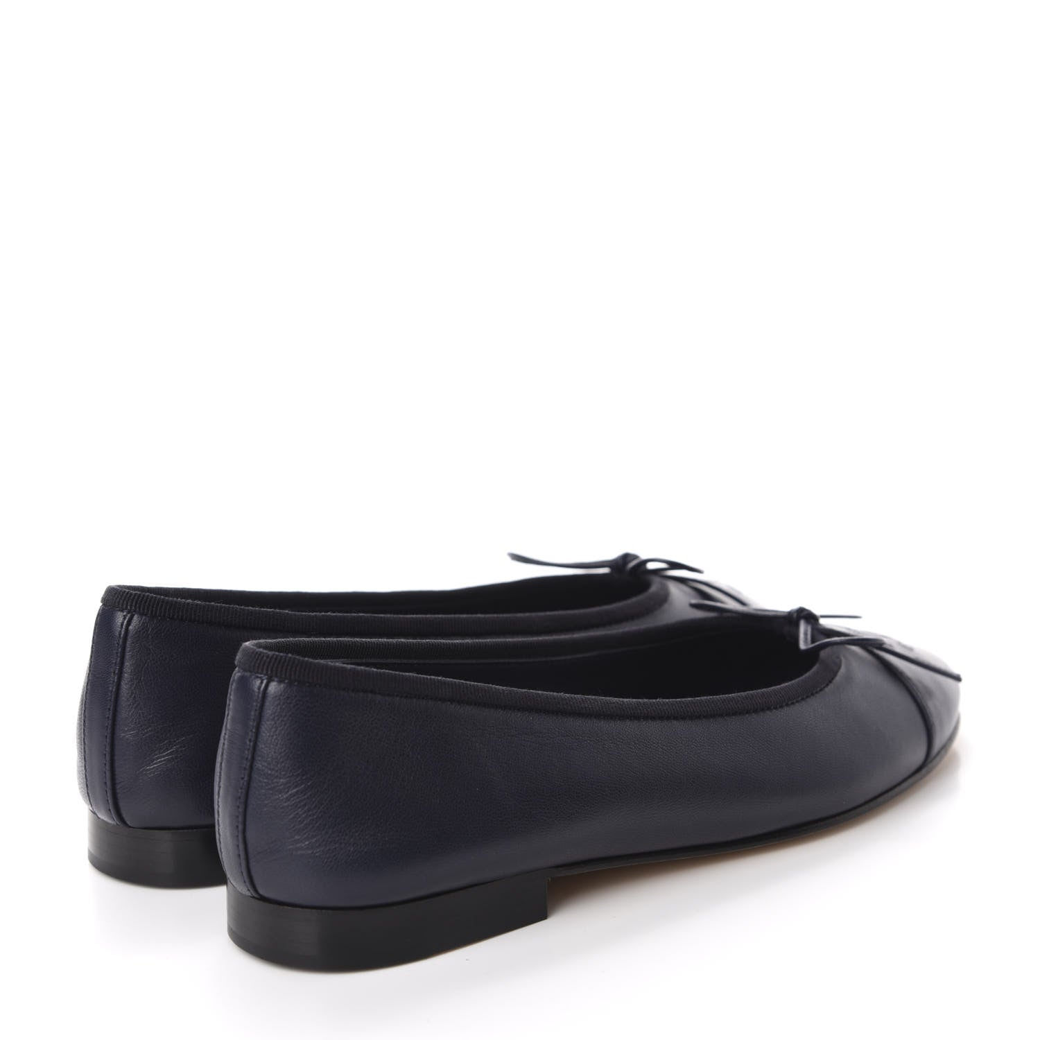 Chanel Lambskin Cap Toe Ballerina Flats 36 Navy 4 of 10