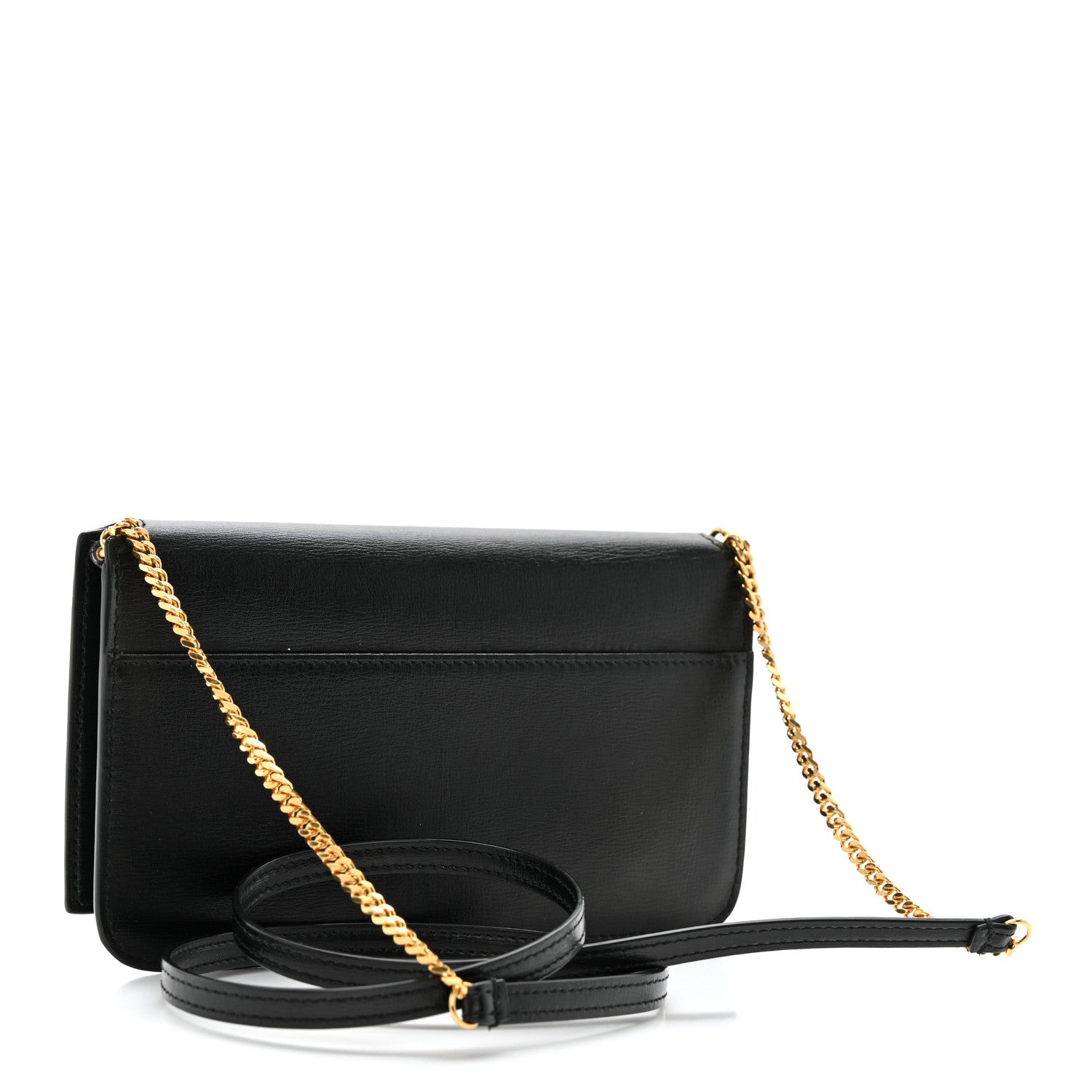 Saint Laurent Smooth Calfskin Monogram Phone Holder Crossbody Black 3 of 11