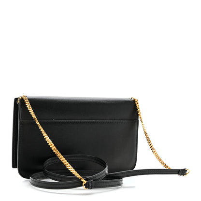Saint Laurent Smooth Calfskin Monogram Phone Holder Crossbody Black 3 of 11