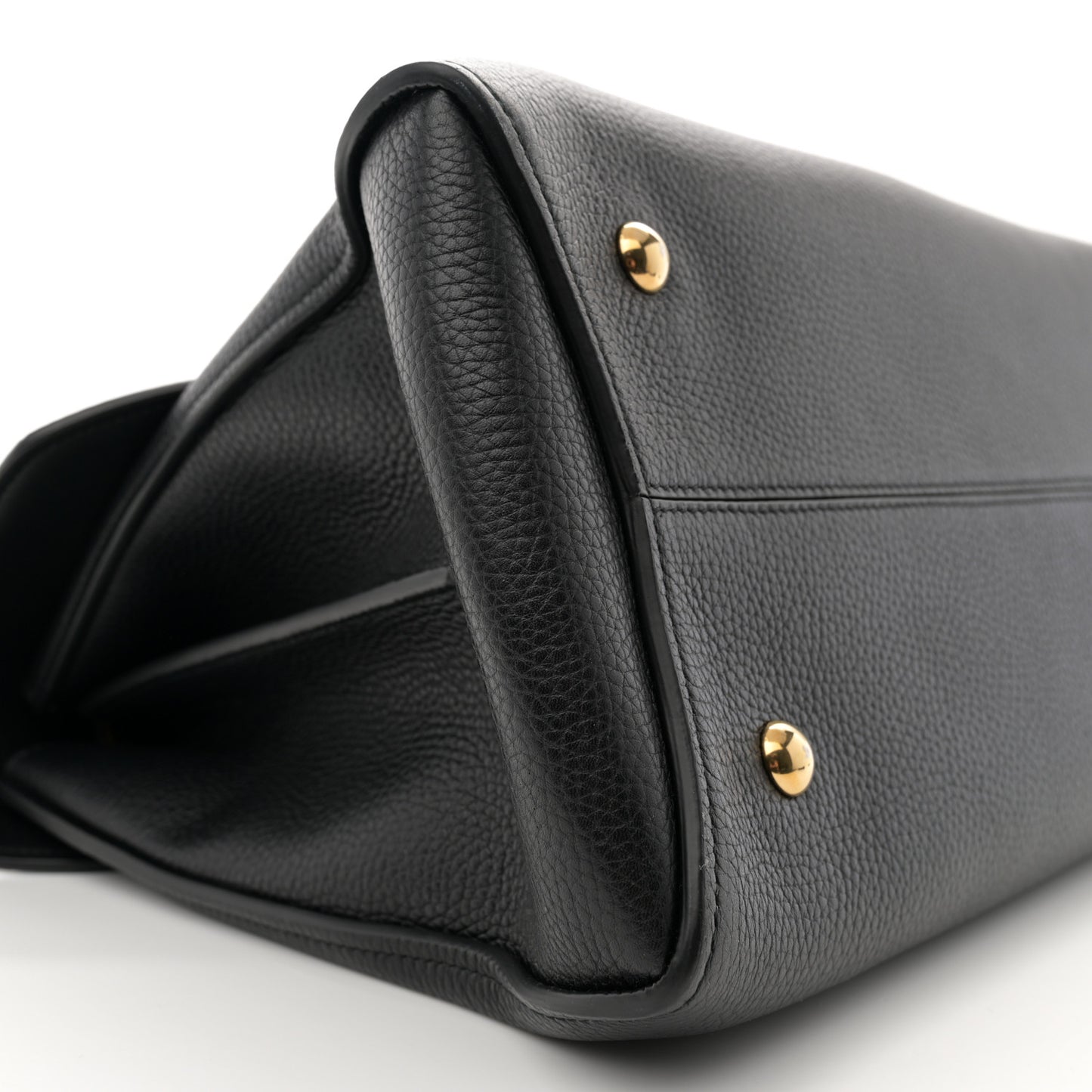 Calfskin Medium Margot Top Handle Satchel Black