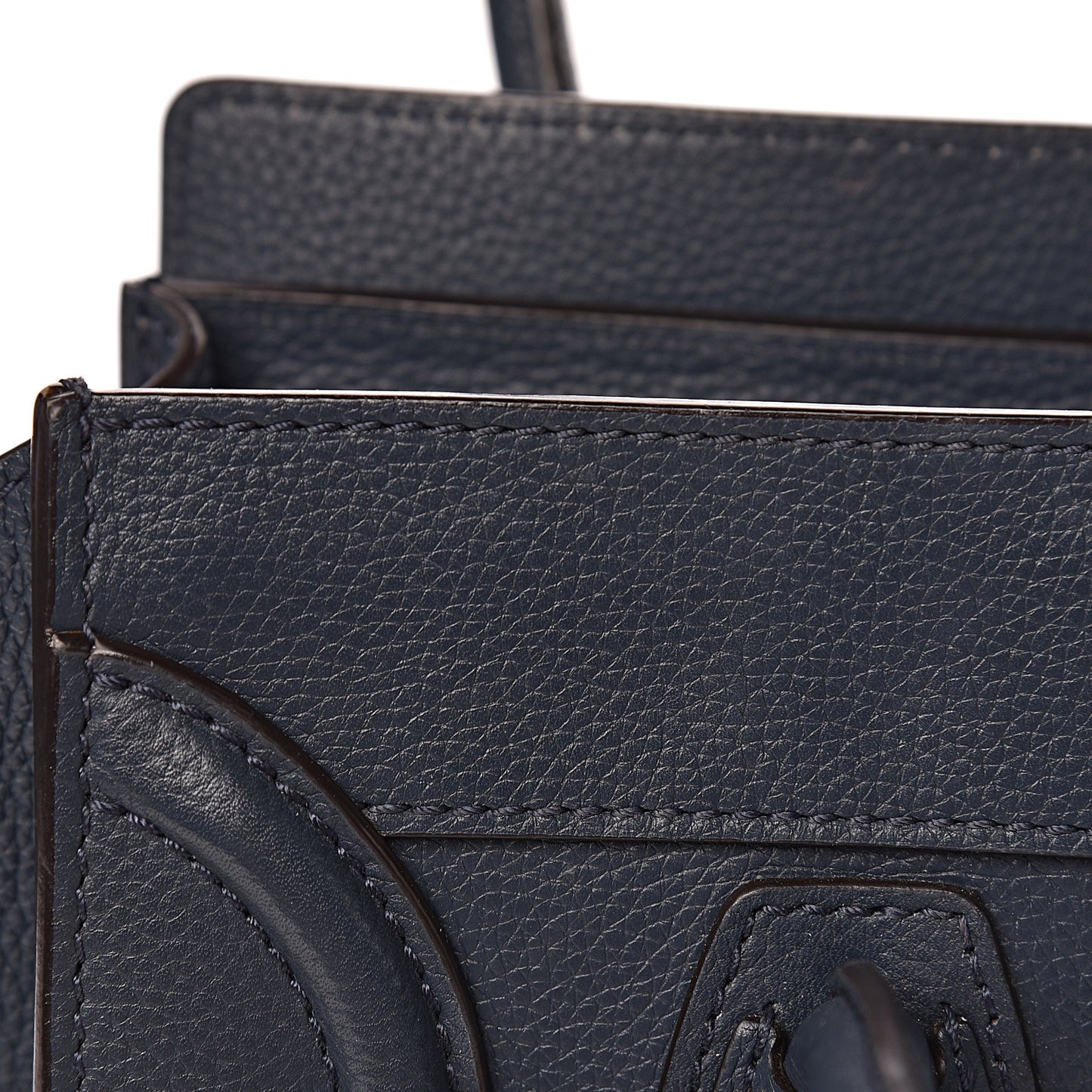 Drummed Calfskin Micro Luggage Orage