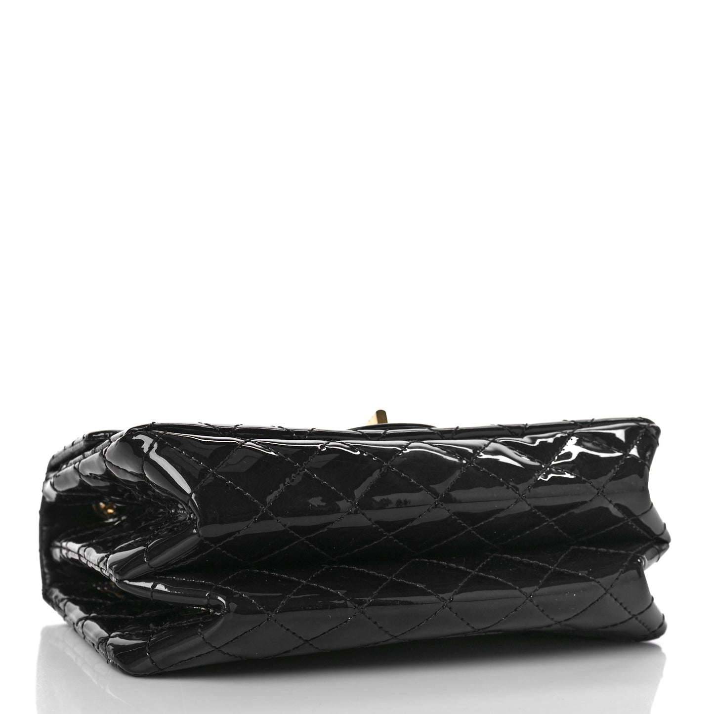 Patent Quilted Accordion Reissue 2.55 Flap Navy