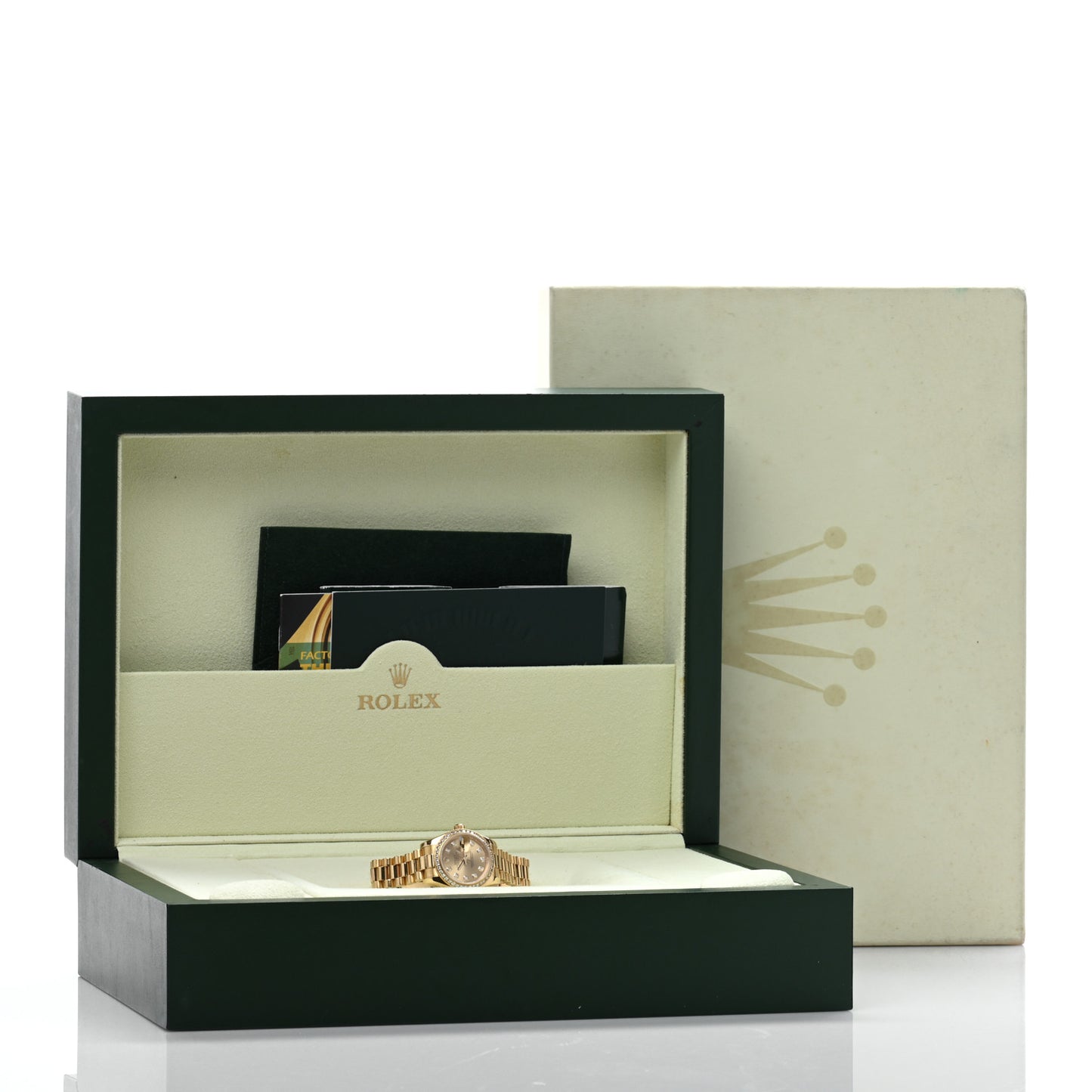 18K Yellow Gold Diamond Bezel 26mm Datejust President Watch Champagne 179138